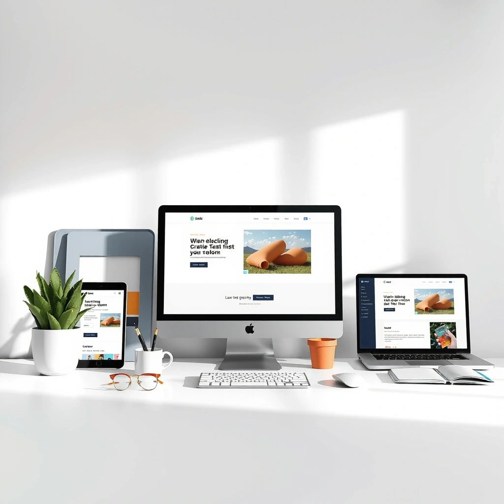 Design process visualization showing wireframes, mockups, and development stages