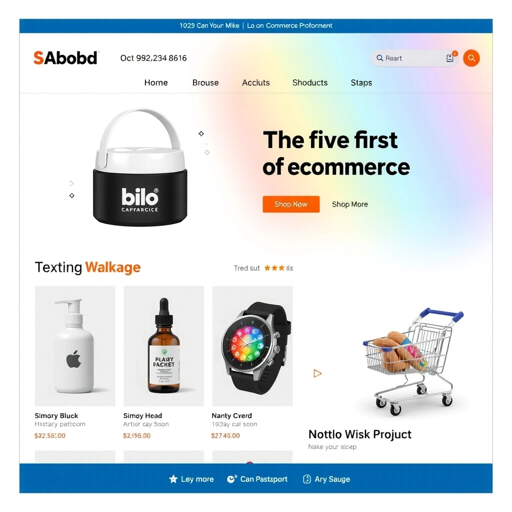 Modern e-commerce website with sleek product grid and shopping cart functionality